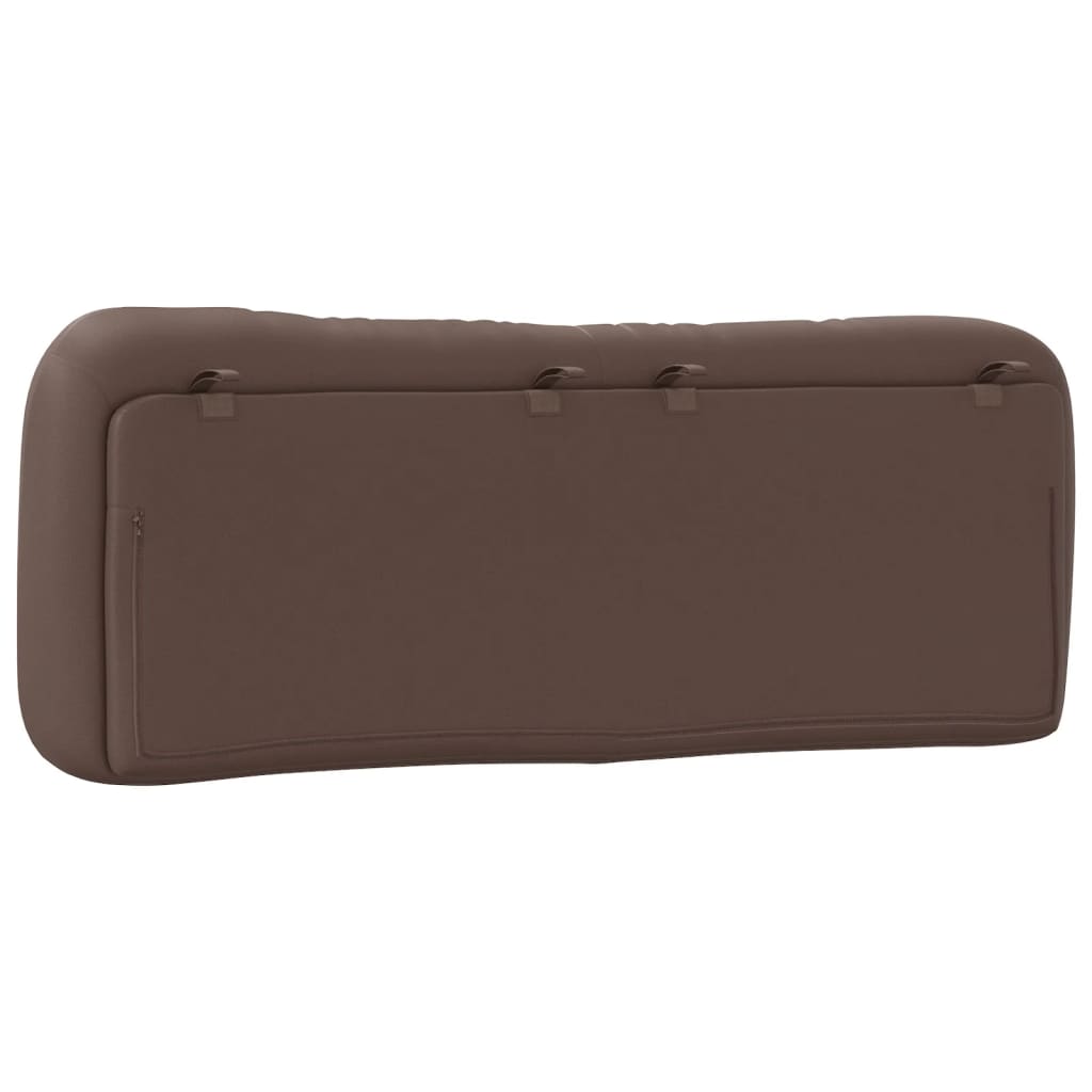 Coussin de tête de lit marron 120 cm similicuir - XIOS