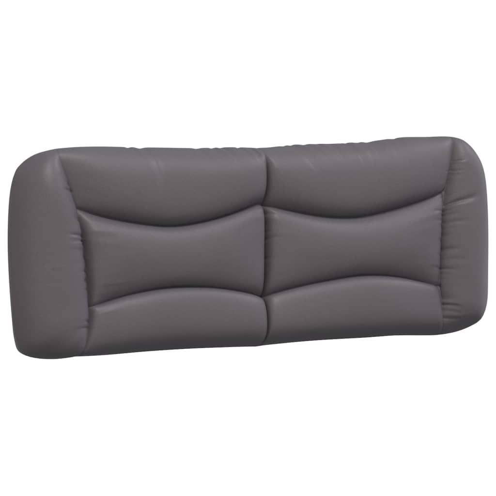 Coussin de tête de lit gris 120 cm similicuir - XIOS