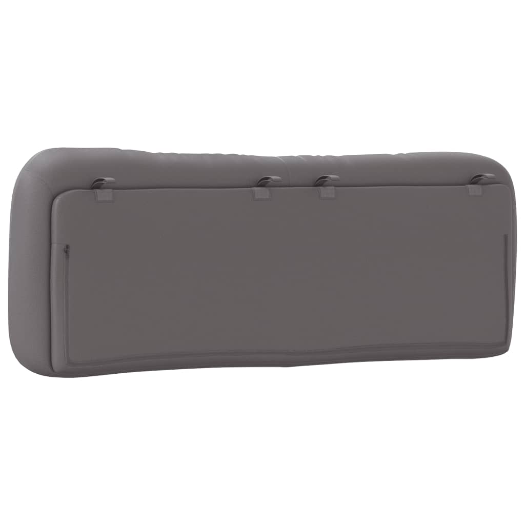 Coussin de tête de lit gris 120 cm similicuir - XIOS