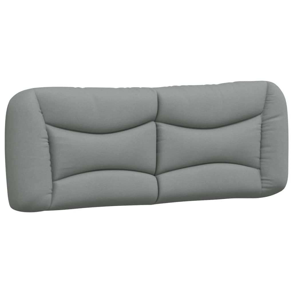 Coussin de tête de lit gris clair 140 cm tissu - XIOS