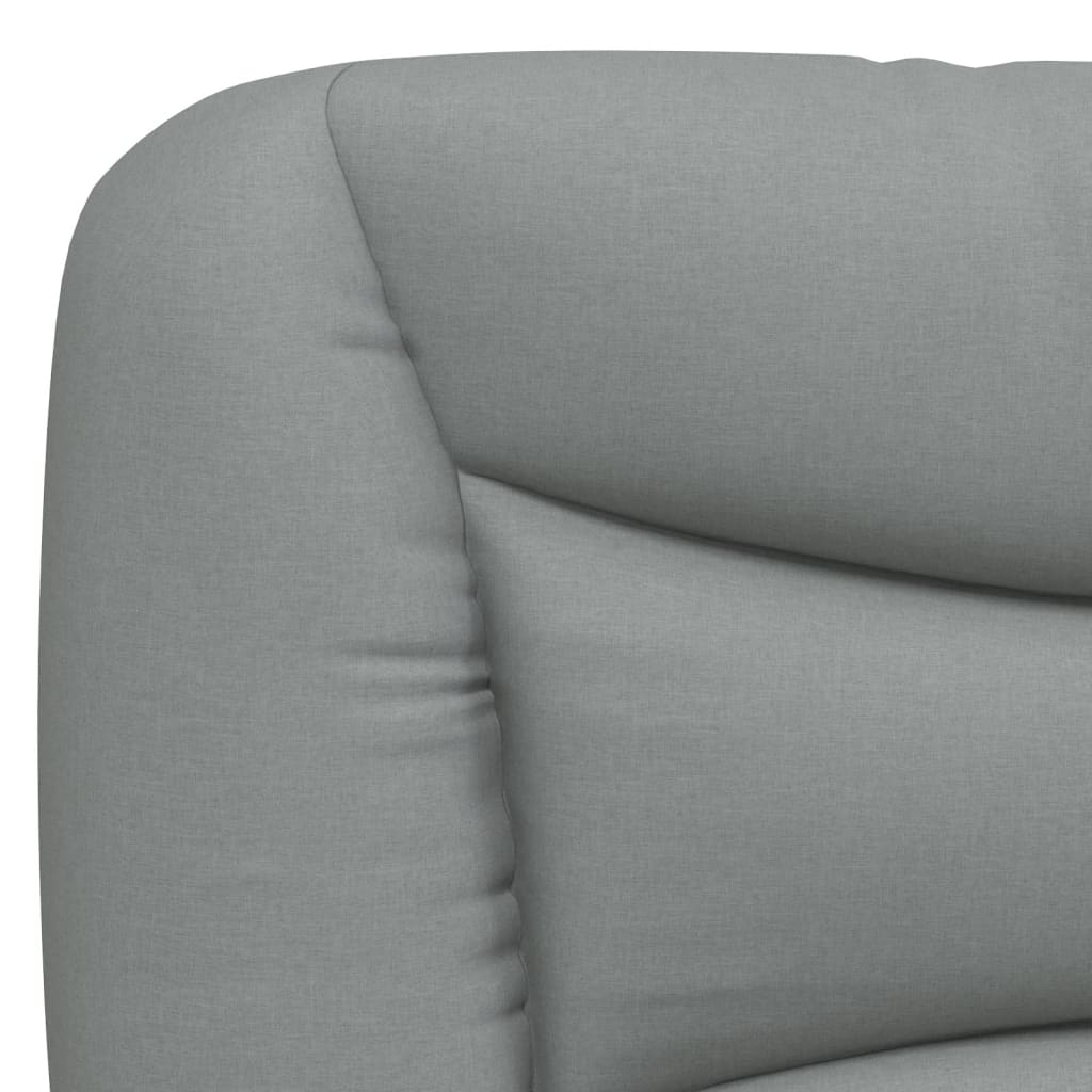 Coussin de tête de lit gris clair 140 cm tissu - XIOS
