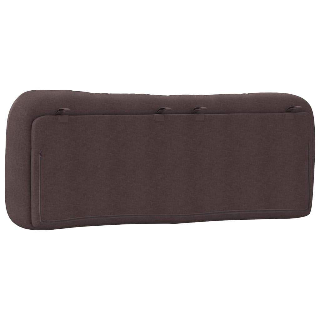 Coussin de tête de lit marron foncé 140 cm tissu - XIOS