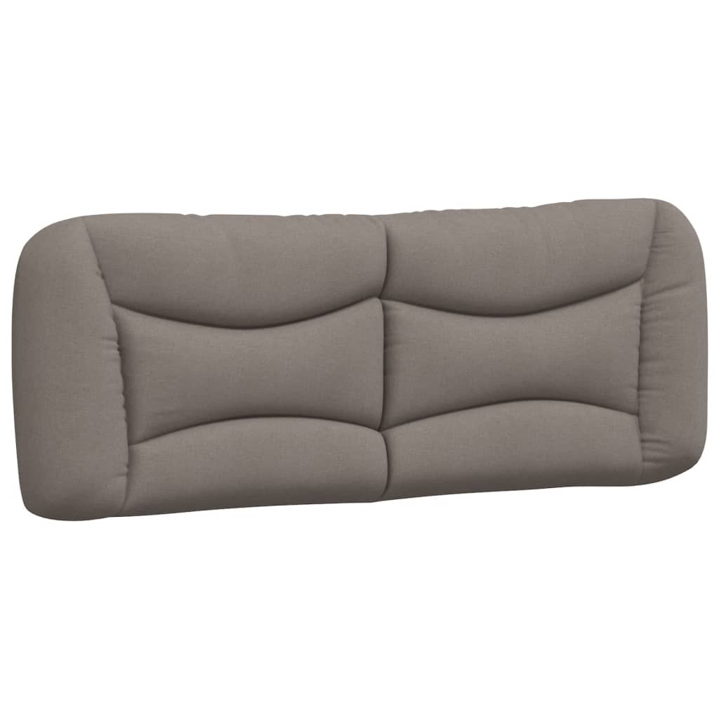 Coussin de tête de lit taupe 140 cm tissu - XIOS