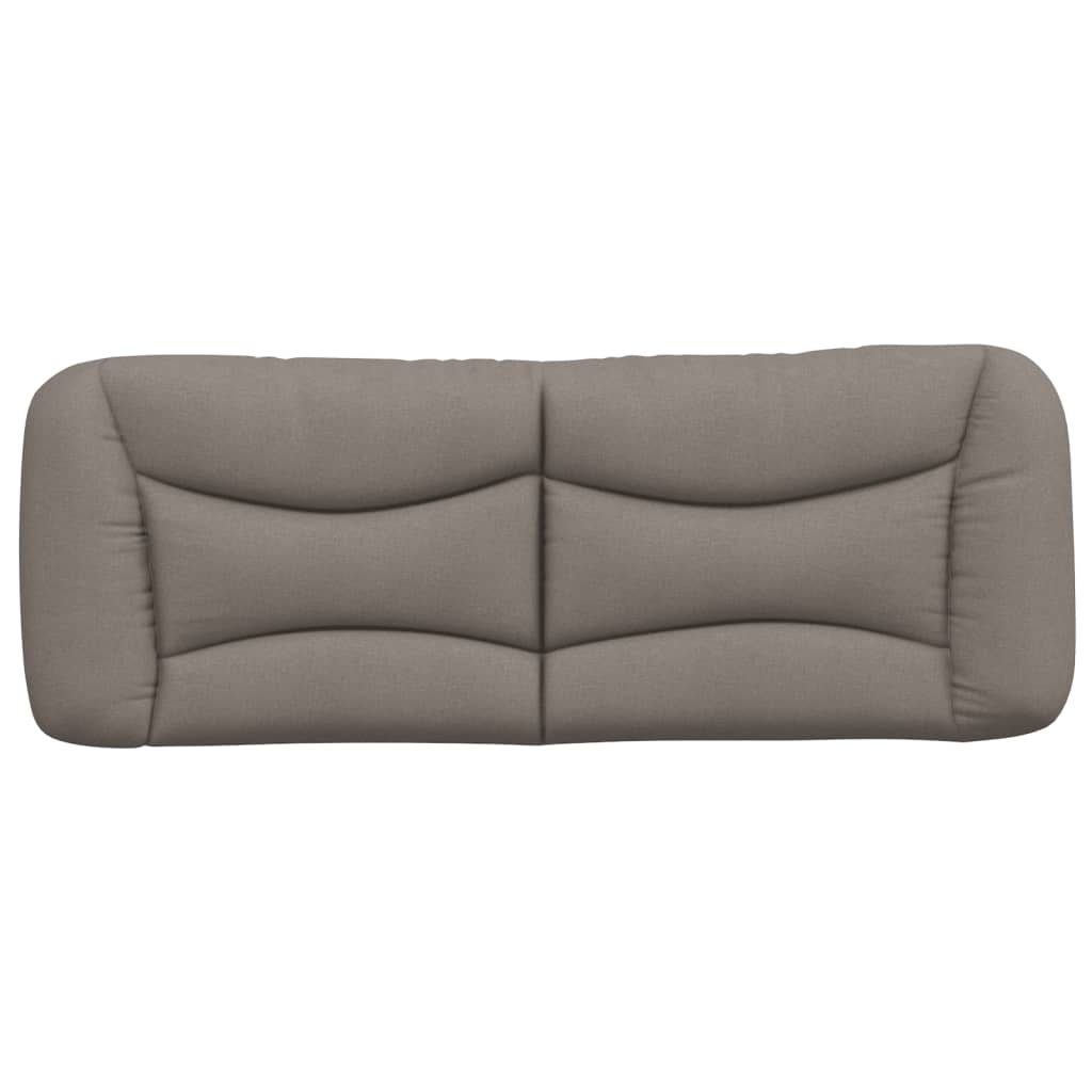 Coussin de tête de lit taupe 140 cm tissu - XIOS