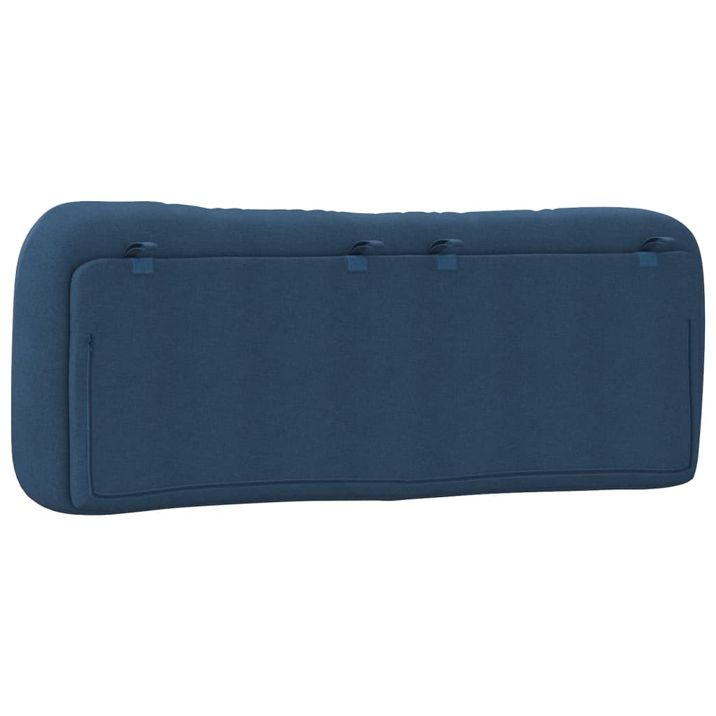 Coussin de tête de lit bleu 140 cm tissu - XIOS