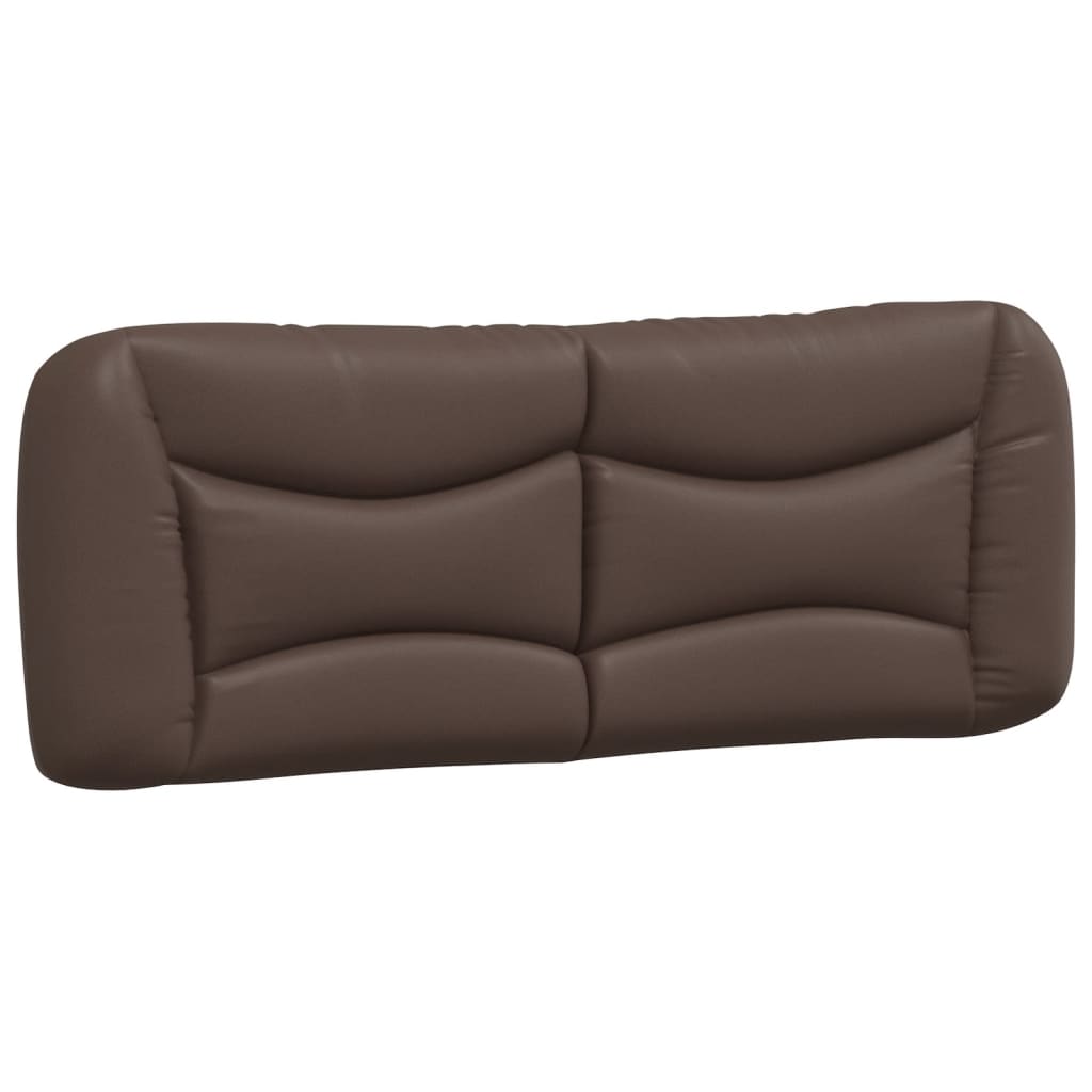Coussin de tête de lit marron 140 cm similicuir - XIOS