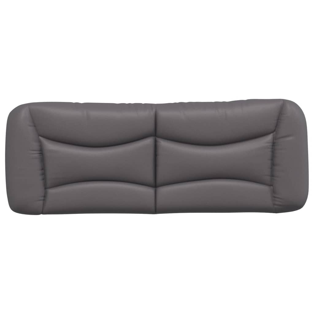 Coussin de tête de lit gris 140 cm similicuir - XIOS