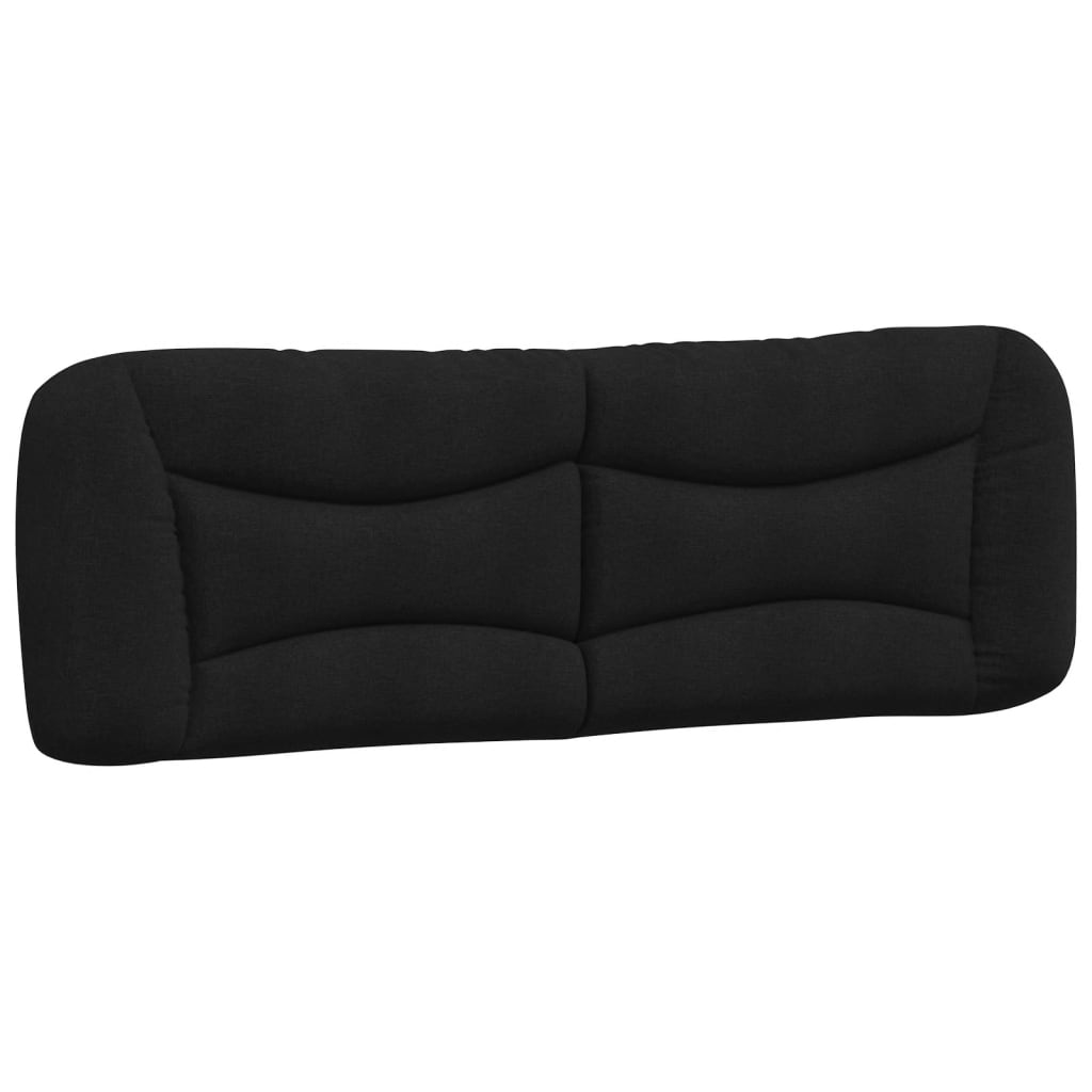 Coussin de tête de lit noir 160 cm tissu - XIOS