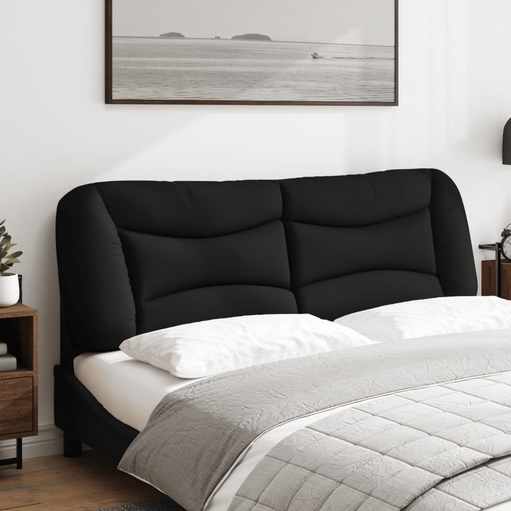 Coussin de tête de lit noir 160 cm tissu - XIOS