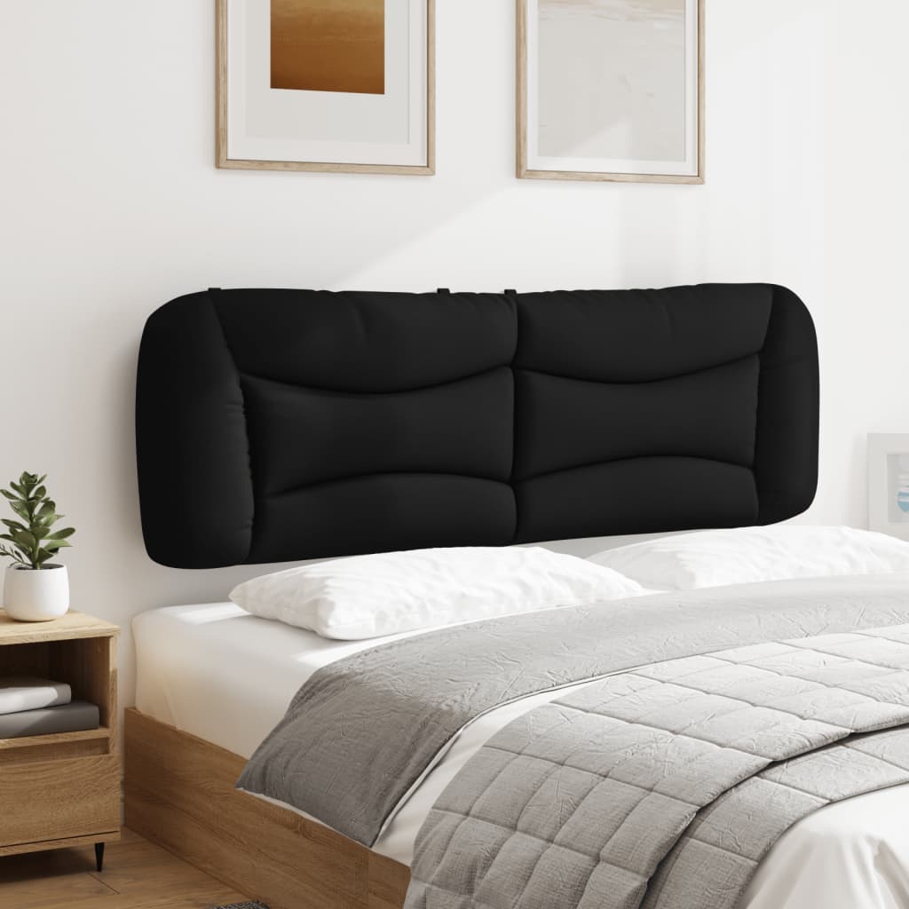 Coussin de tête de lit noir 160 cm tissu - XIOS