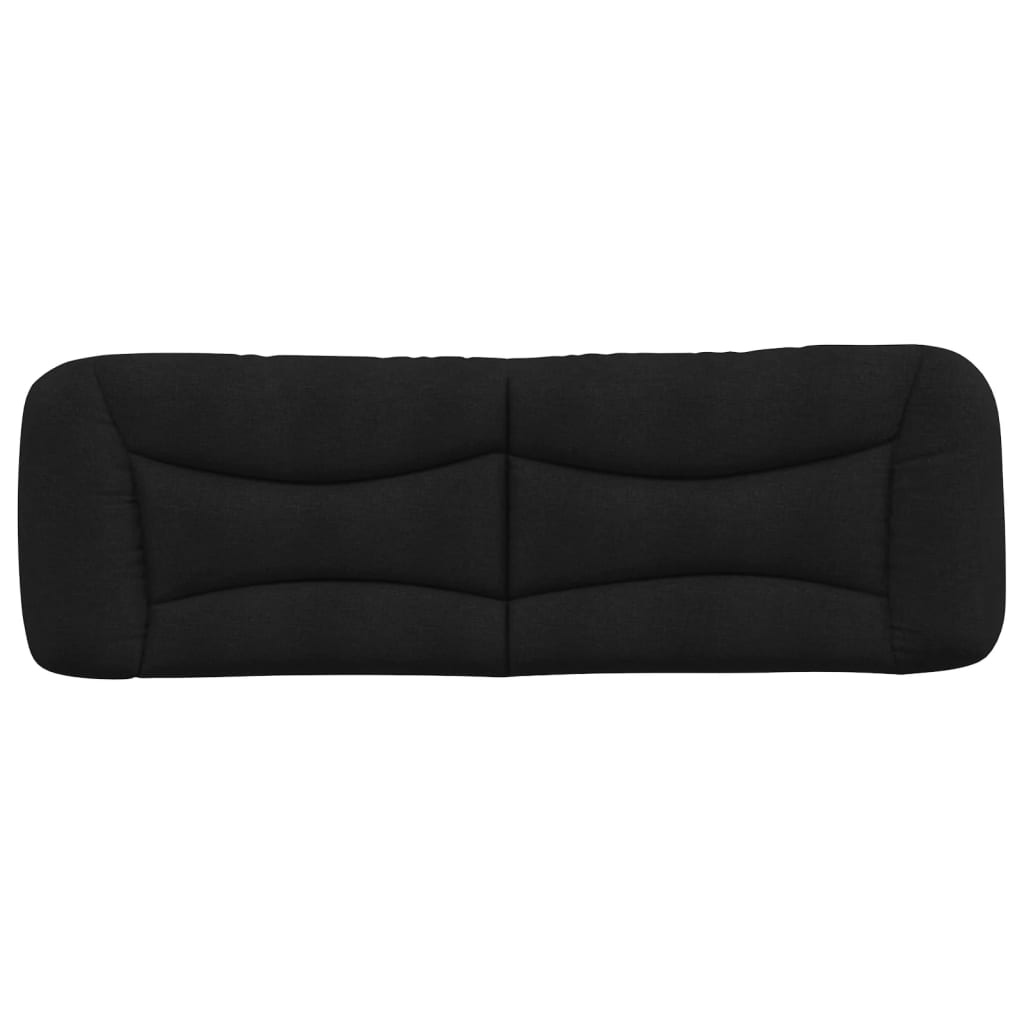 Coussin de tête de lit noir 160 cm tissu - XIOS
