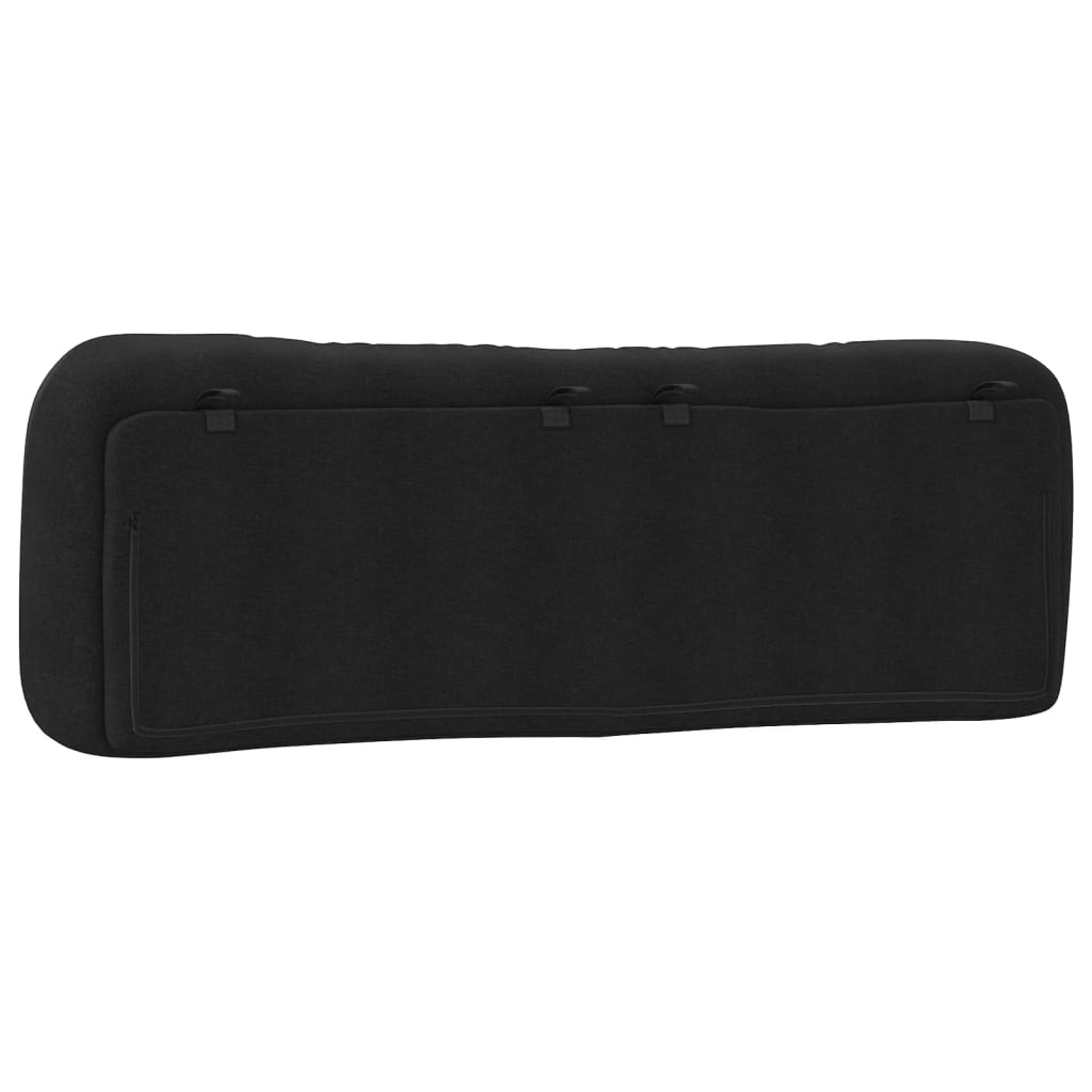 Coussin de tête de lit noir 160 cm tissu - XIOS