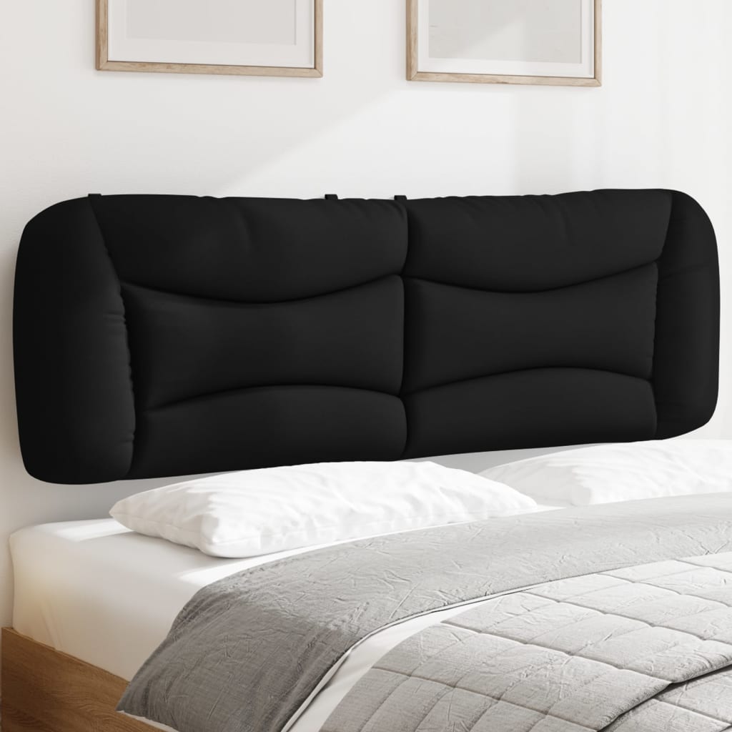 Coussin de tête de lit noir 160 cm tissu - XIOS