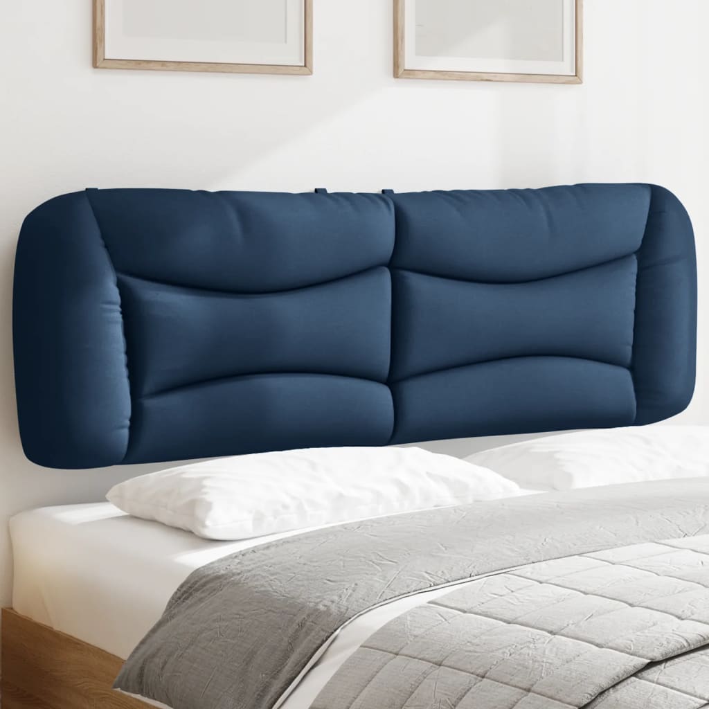Coussin de tête de lit bleu 160 cm tissu - XIOS