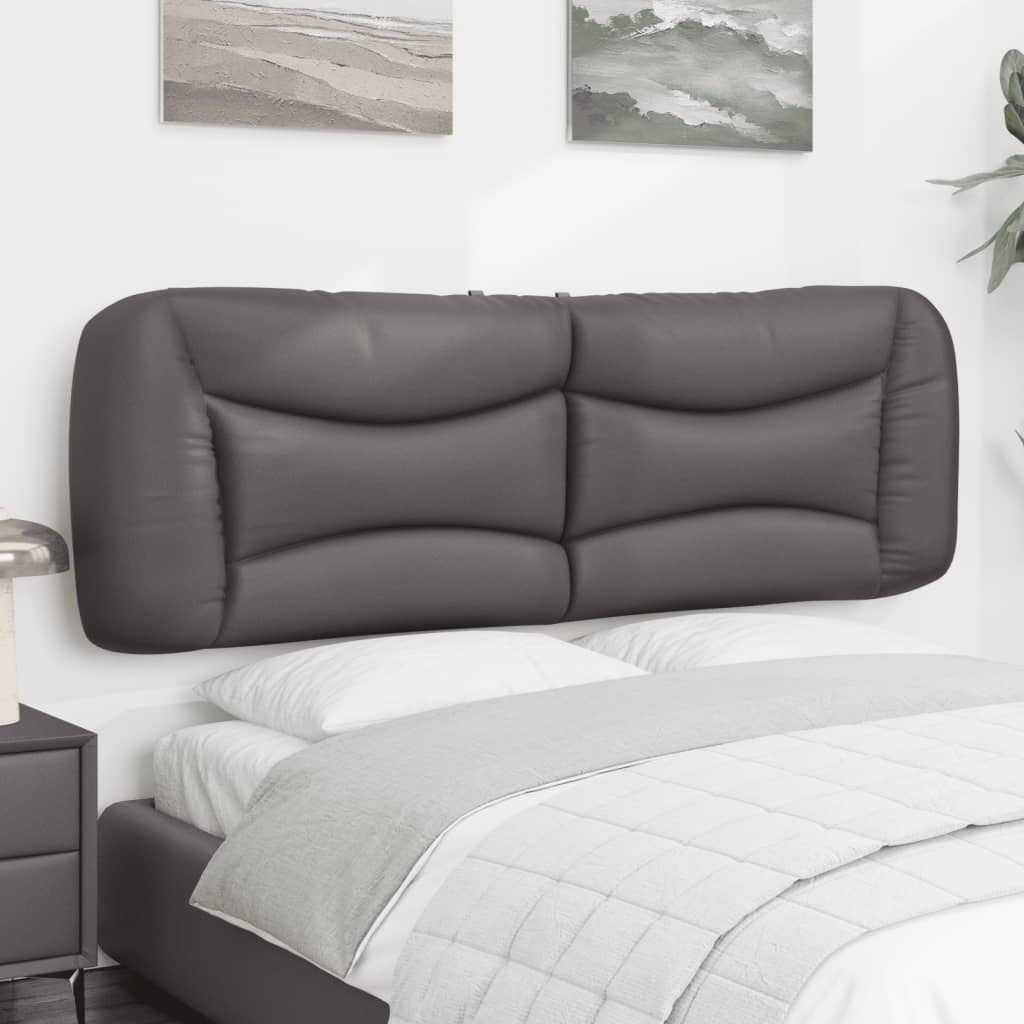 Coussin de tête de lit gris 160 cm similicuir - XIOS
