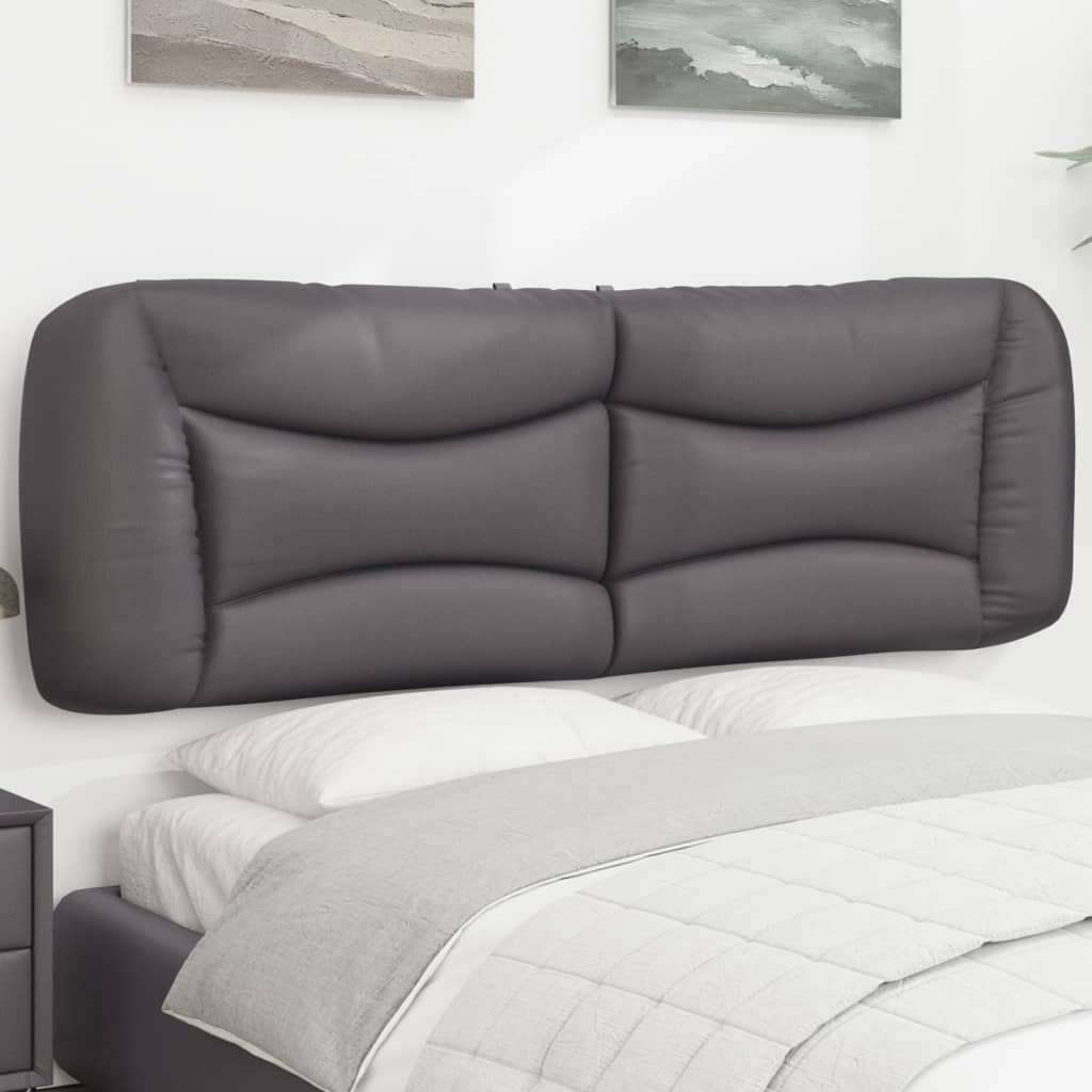 Coussin de tête de lit gris 160 cm similicuir - XIOS