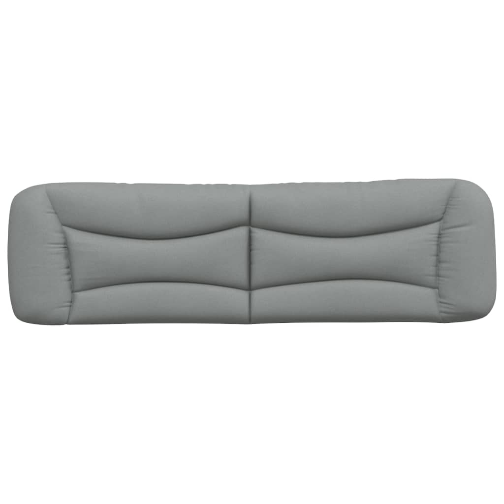 Coussin de tête de lit gris clair 180 cm tissu - XIOS