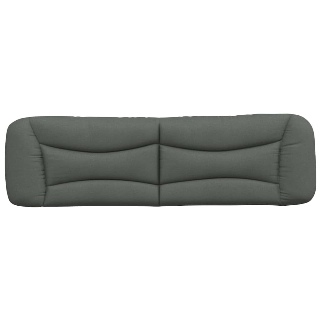 Coussin de tête de lit gris foncé 180 cm tissu - XIOS