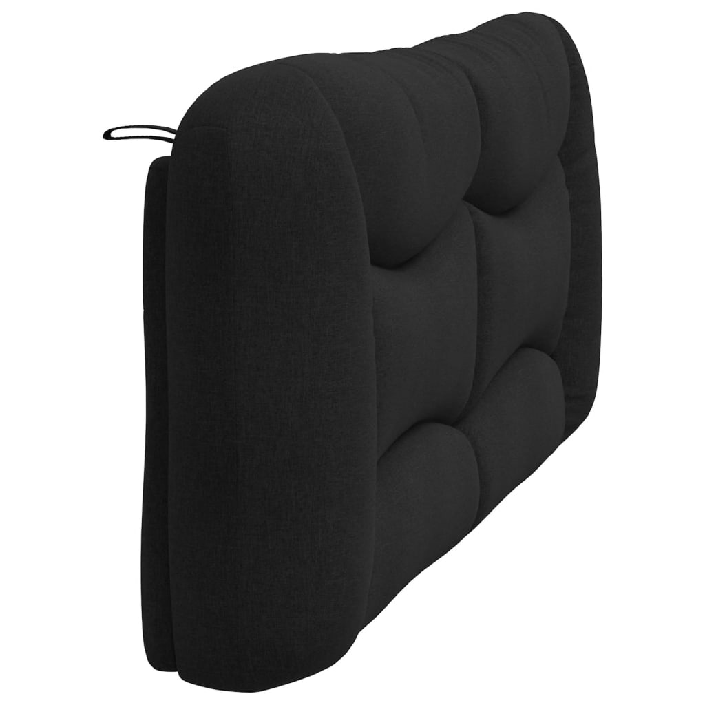 Coussin de tête de lit noir 180 cm tissu - XIOS