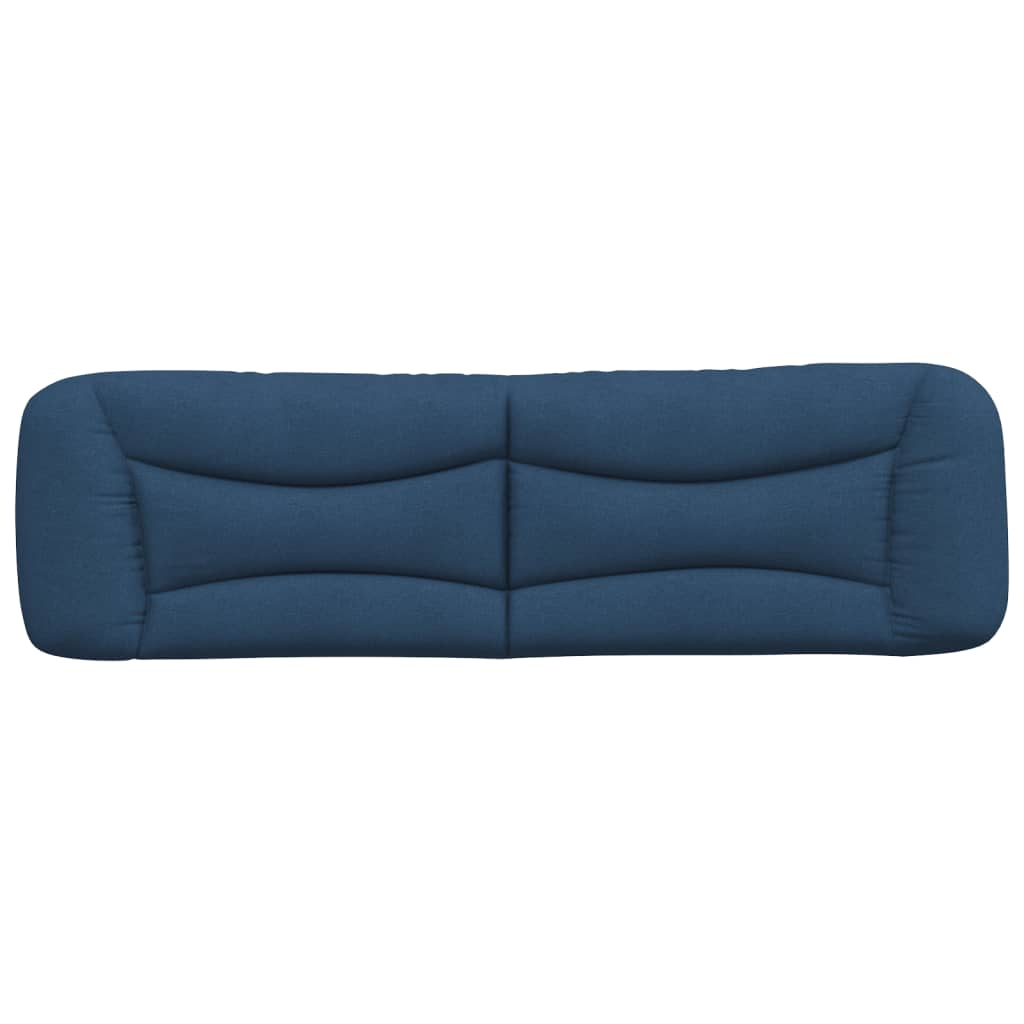 Coussin de tête de lit bleu 180 cm tissu - XIOS