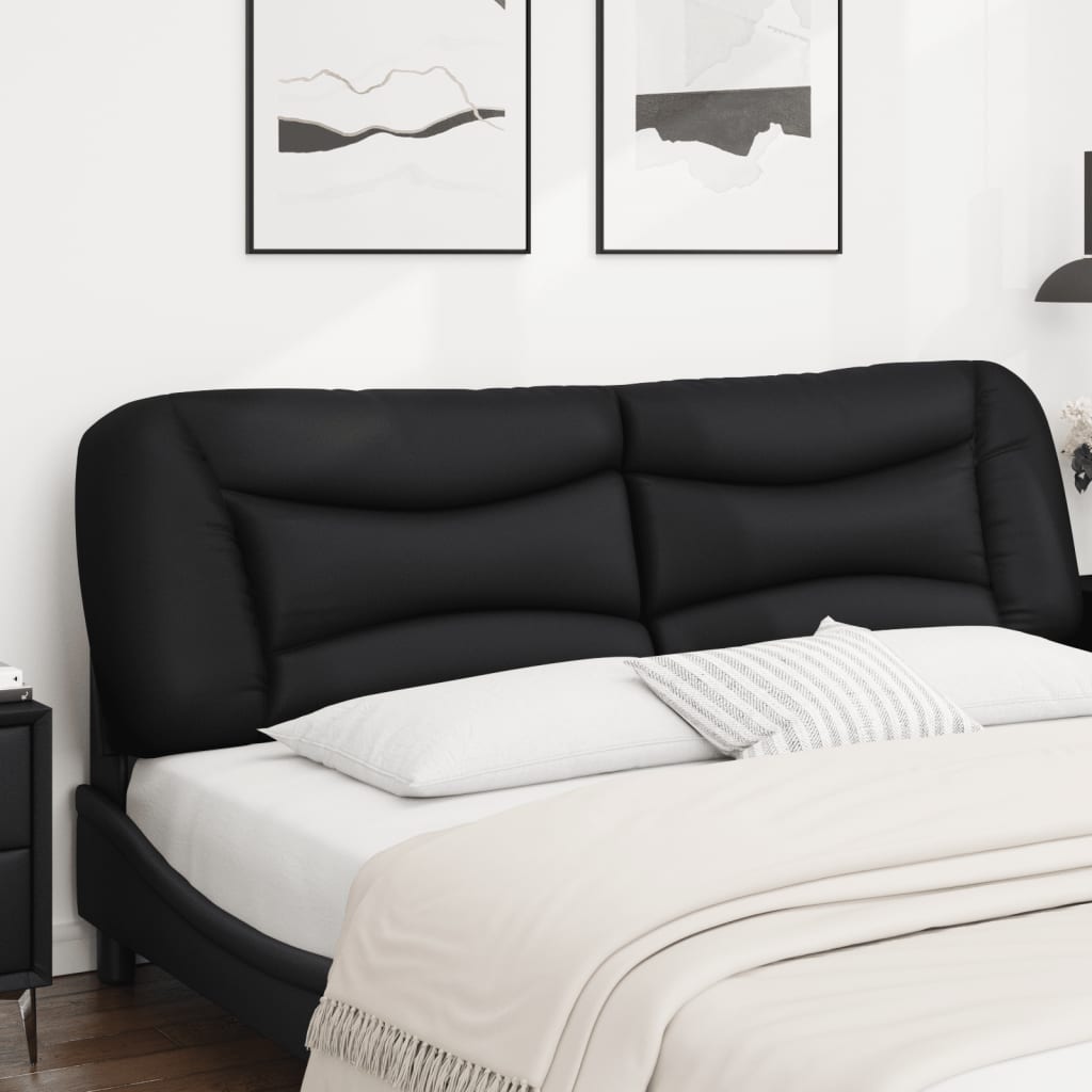 Coussin de tête de lit noir 180 cm similicuir - XIOS