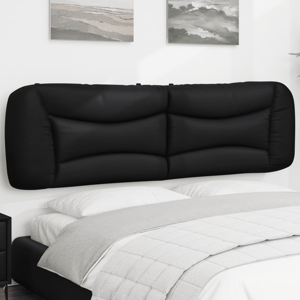 Coussin de tête de lit noir 180 cm similicuir - XIOS