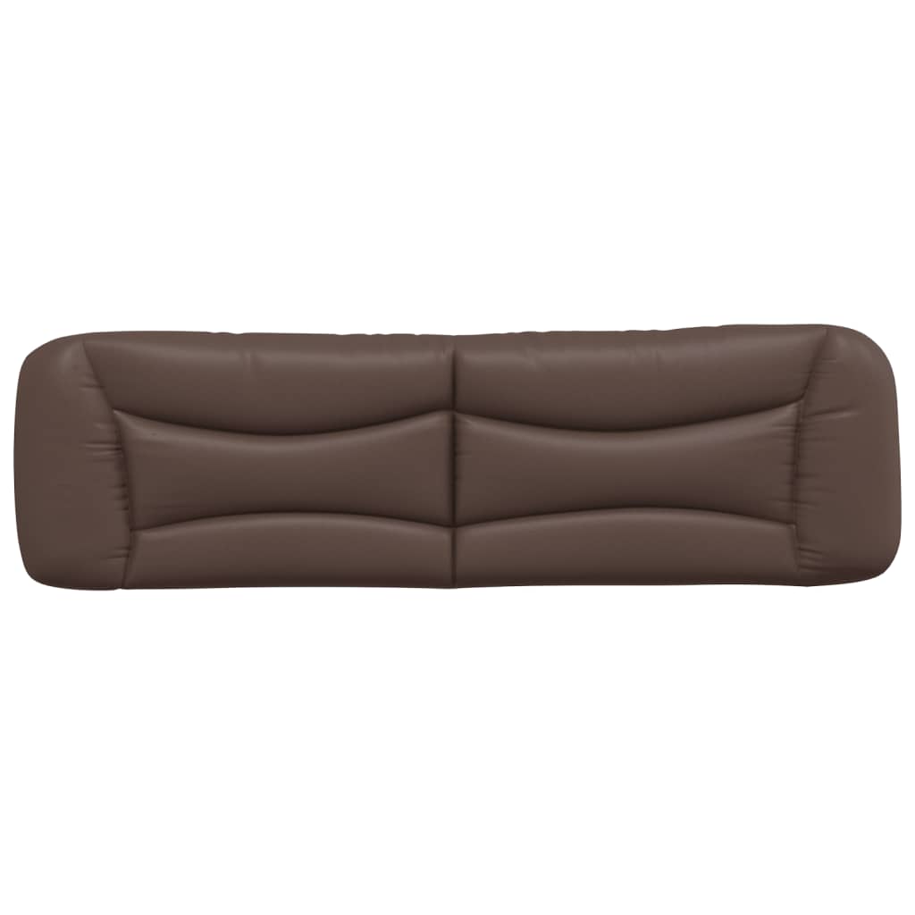Coussin de tête de lit marron 180 cm similicuir - XIOS
