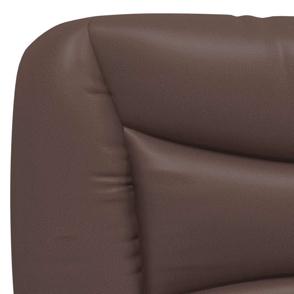 Coussin de tête de lit marron 180 cm similicuir - XIOS