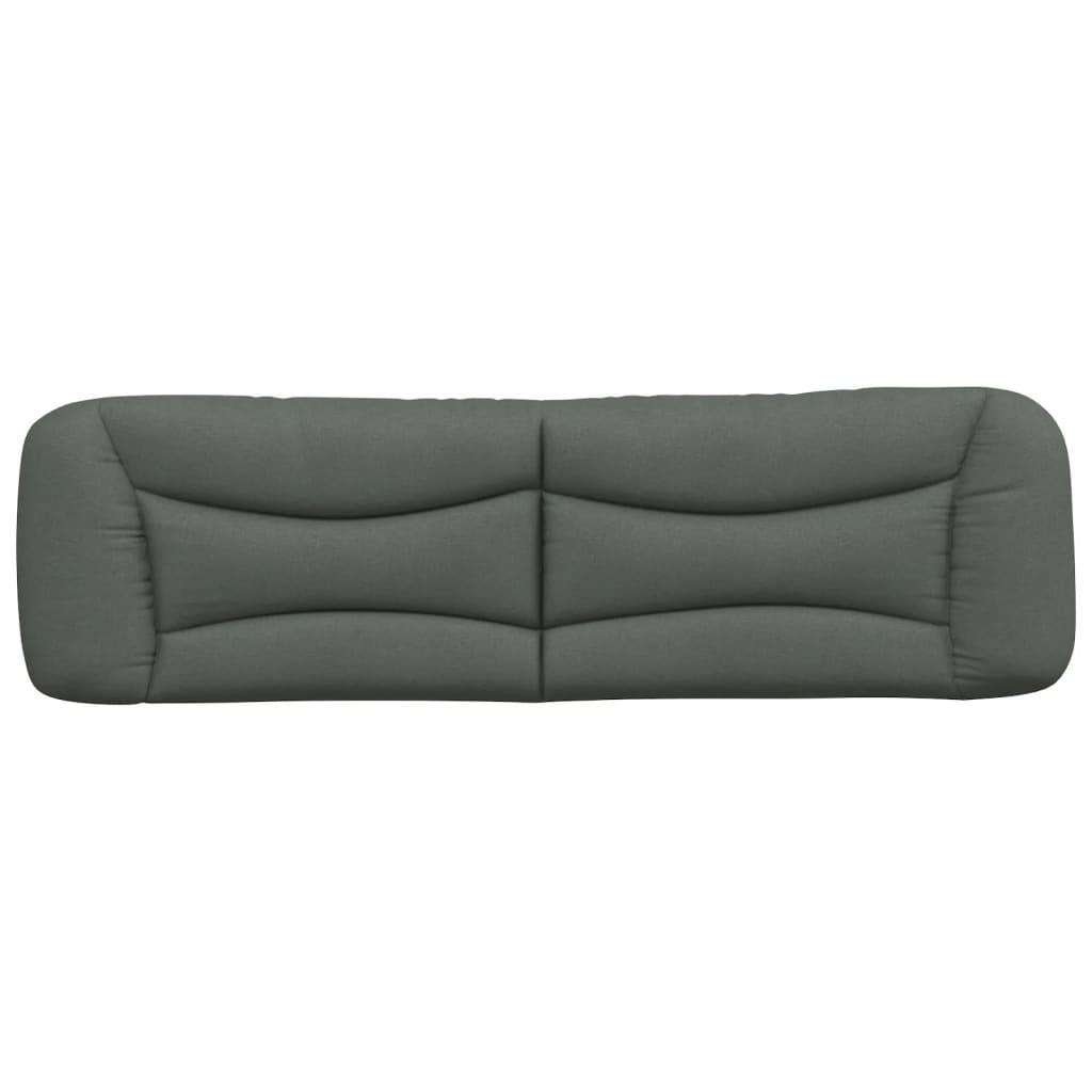 Coussin de tête de lit Hvar gris foncé 183 cm tissu