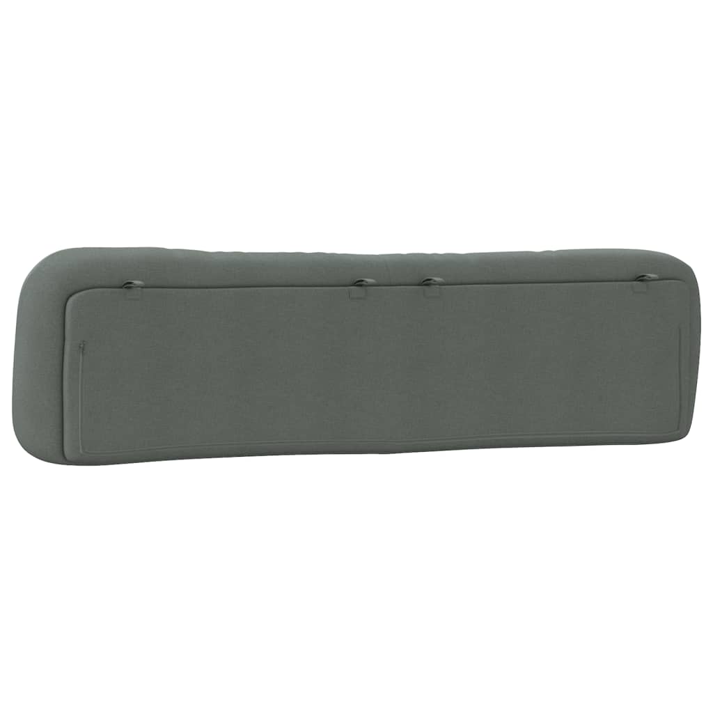 Coussin de tête de lit gris foncé 200 cm tissu - XIOS