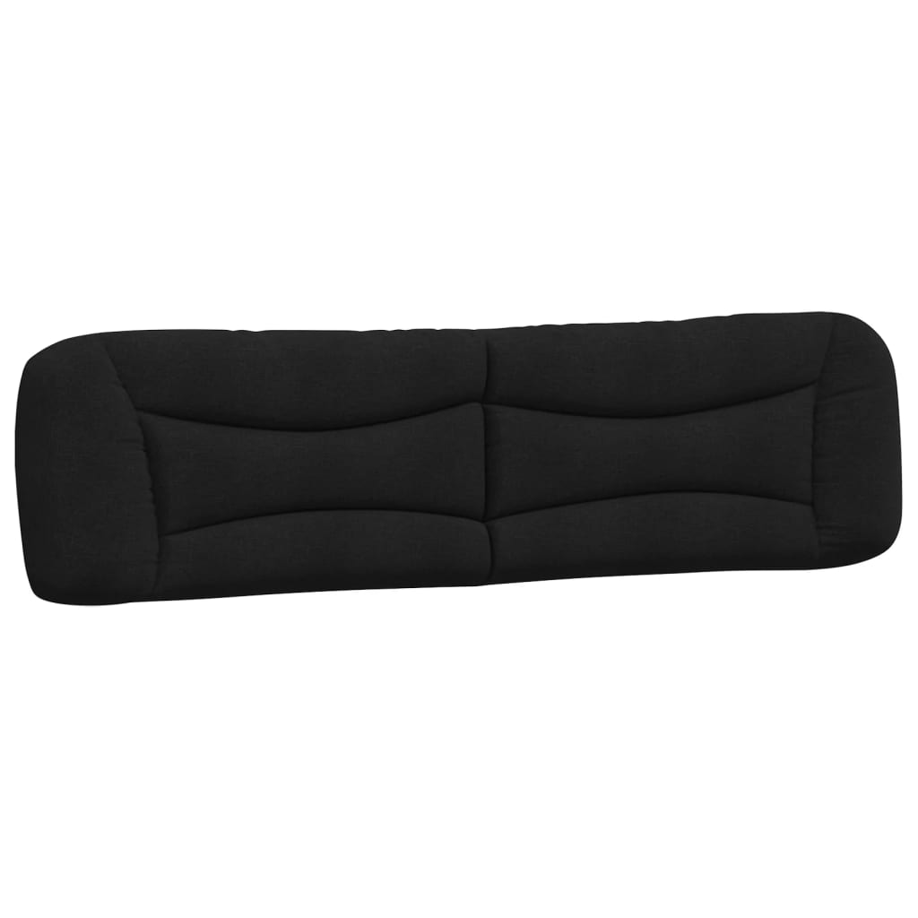 Coussin de tête de lit noir 200 cm tissu - XIOS