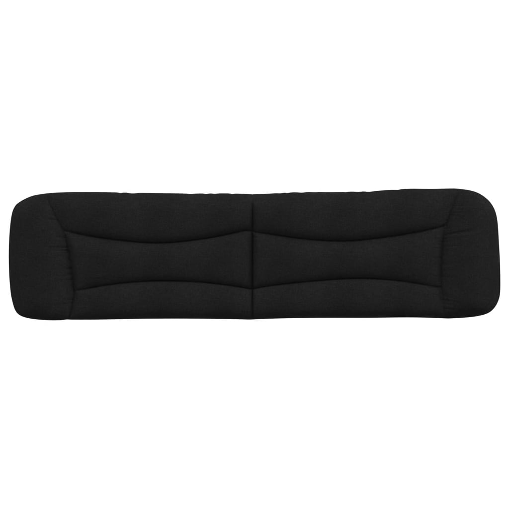 Coussin de tête de lit noir 200 cm tissu - XIOS