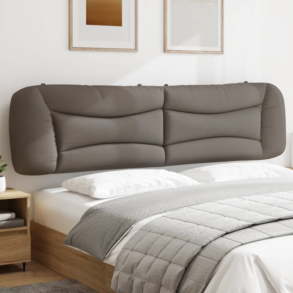 Coussin de tête de lit taupe 200 cm tissu - XIOS