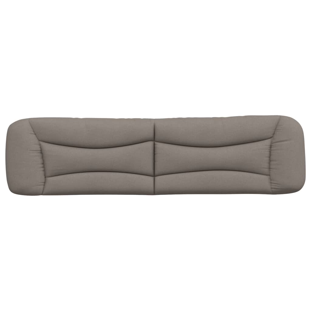 Coussin de tête de lit taupe 200 cm tissu - XIOS