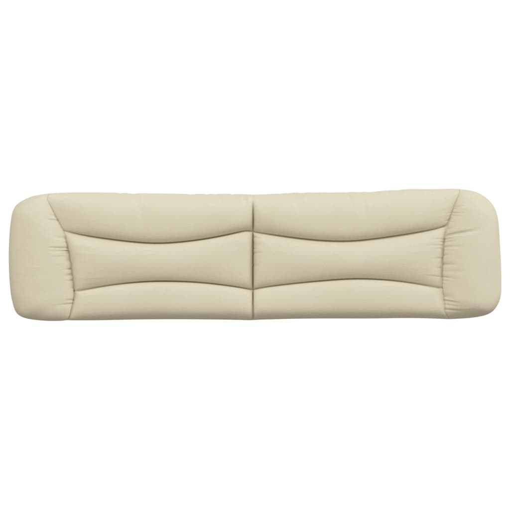 Coussin de tête de lit crème 200 cm tissu - XIOS