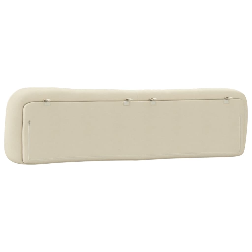 Coussin de tête de lit crème 200 cm tissu - XIOS