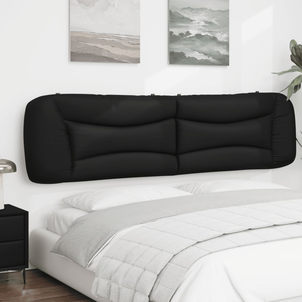 Coussin de tête de lit noir 200 cm similicuir - XIOS