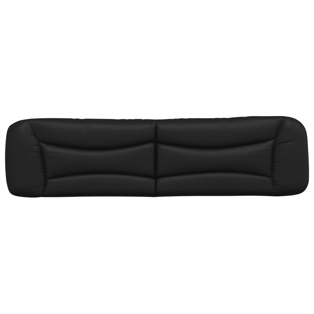 Coussin de tête de lit noir 200 cm similicuir - XIOS