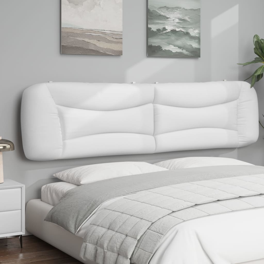 Coussin de tête de lit blanc 200 cm similicuir - XIOS