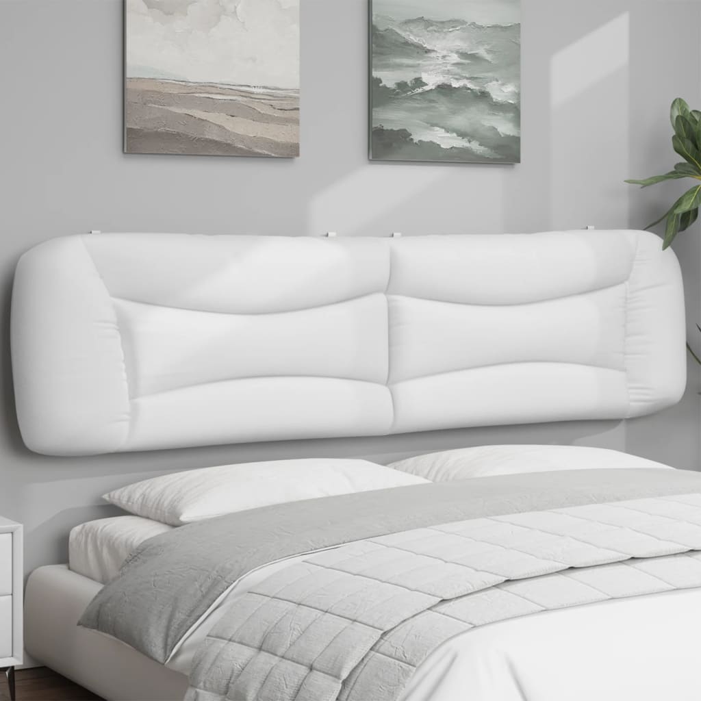 Coussin de tête de lit blanc 200 cm similicuir - XIOS