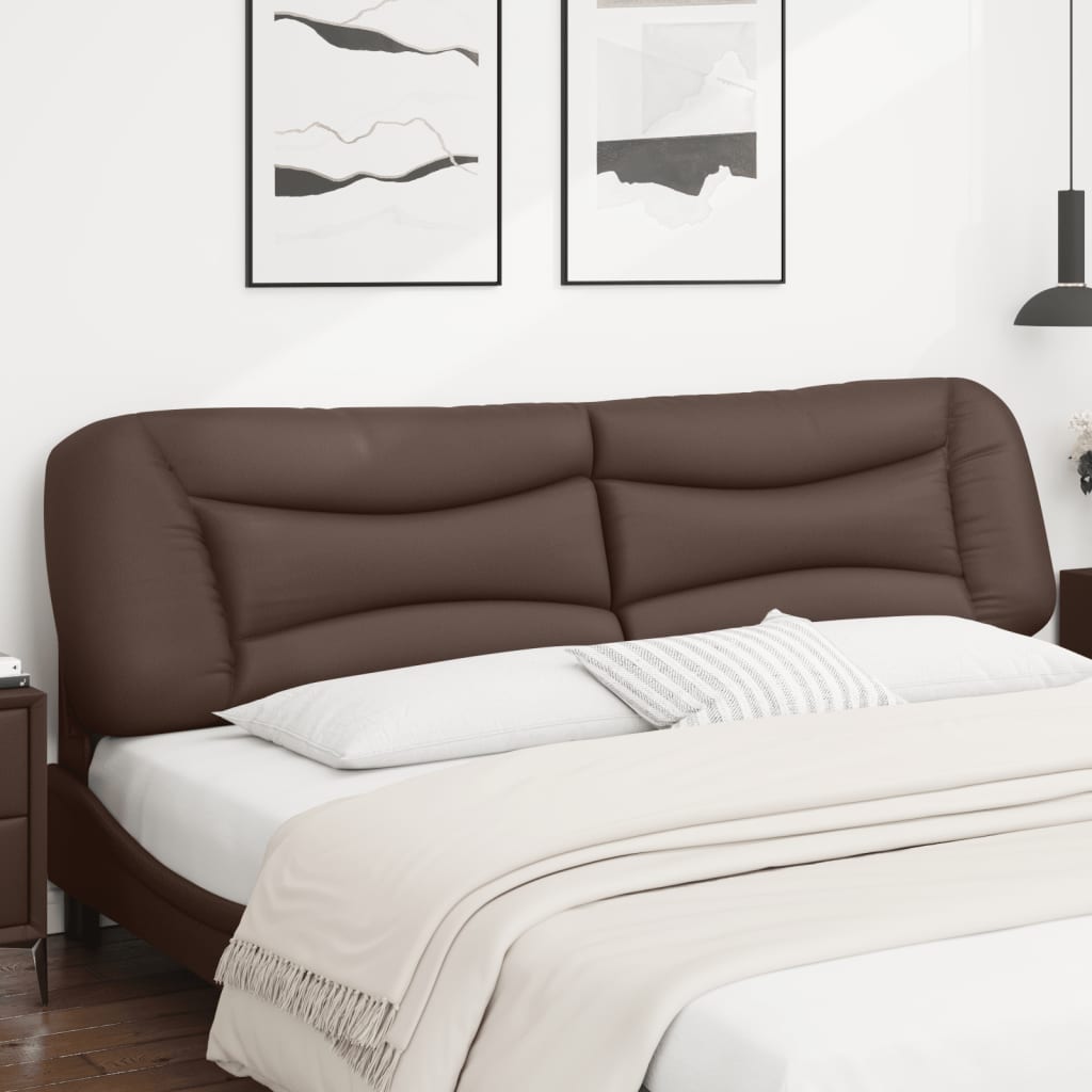 Coussin de tête de lit marron 200 cm similicuir - XIOS
