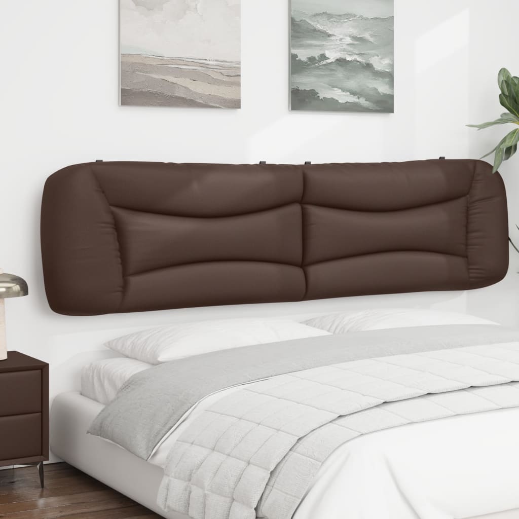 Coussin de tête de lit marron 200 cm similicuir - XIOS