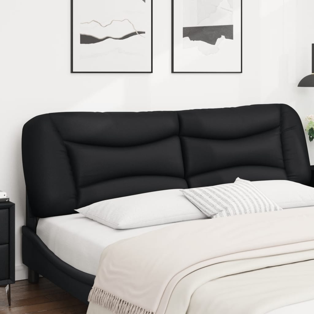 Coussin de tête de lit noir 180 cm en similicuir - XIOS