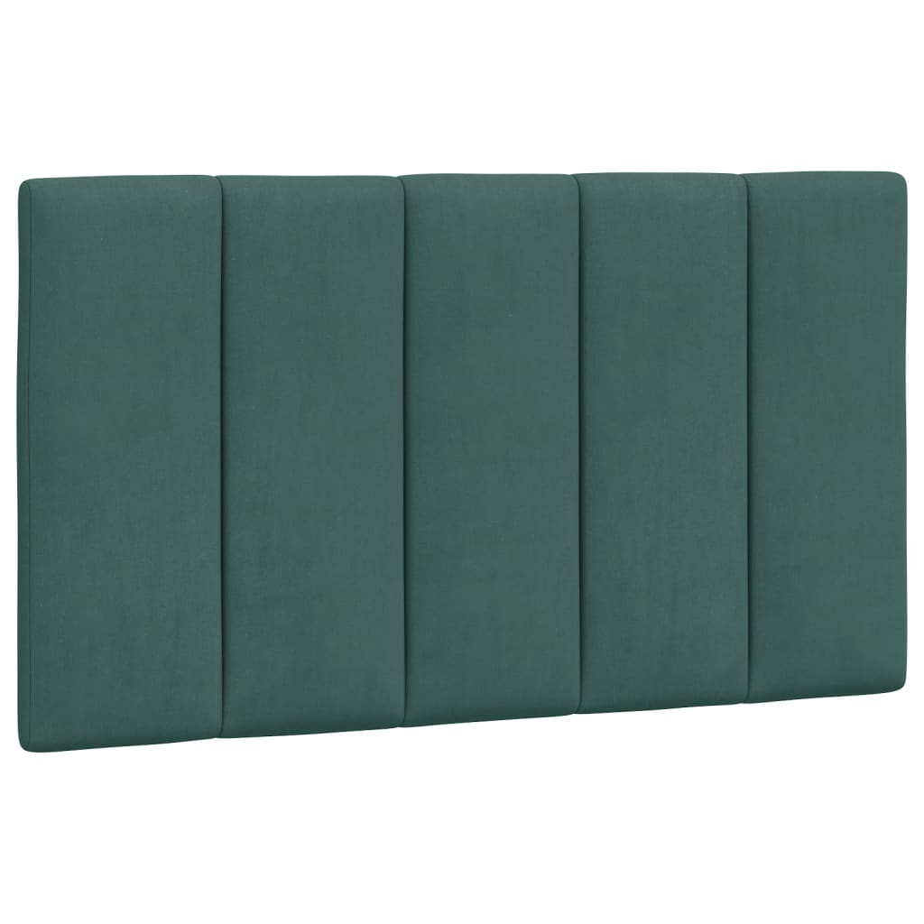 Coussin de tête de lit vert foncé 80 cm velours - XIOS