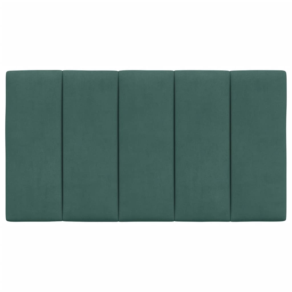 Coussin de tête de lit vert foncé 80 cm velours - XIOS