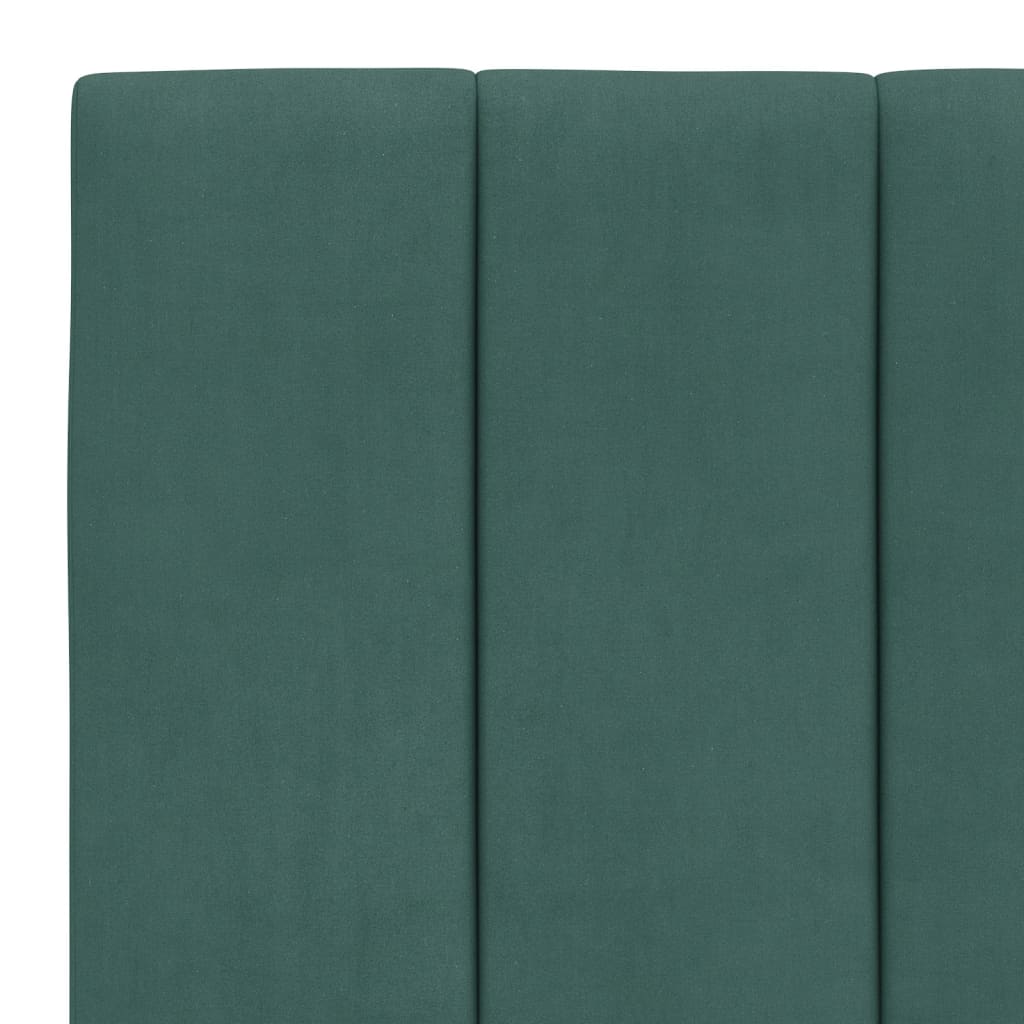 Coussin de tête de lit vert foncé 80 cm velours - XIOS