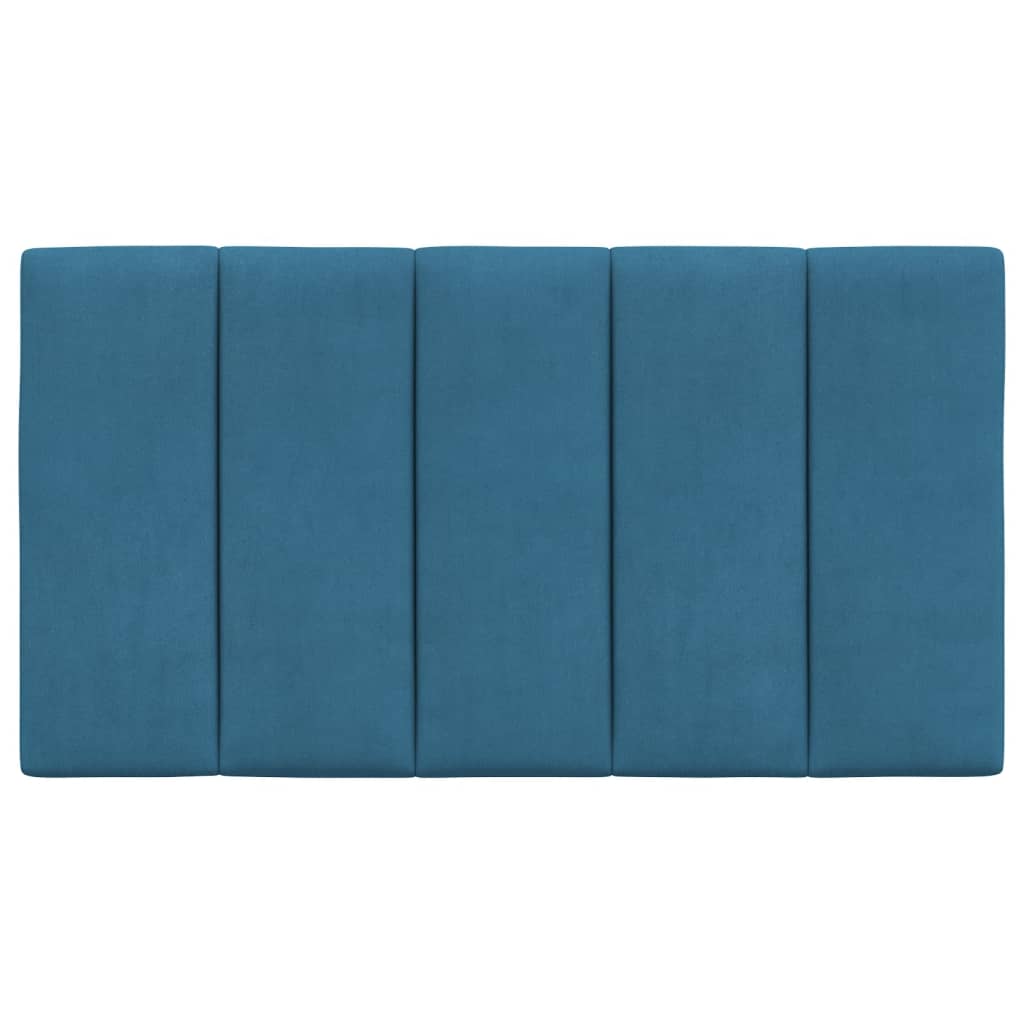 Coussin de tête de lit Hanko bleu 80 cm velours - XIOS