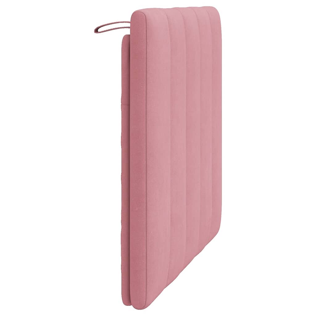 Coussin de tête de lit Hanko rose 80 cm velours - XIOS