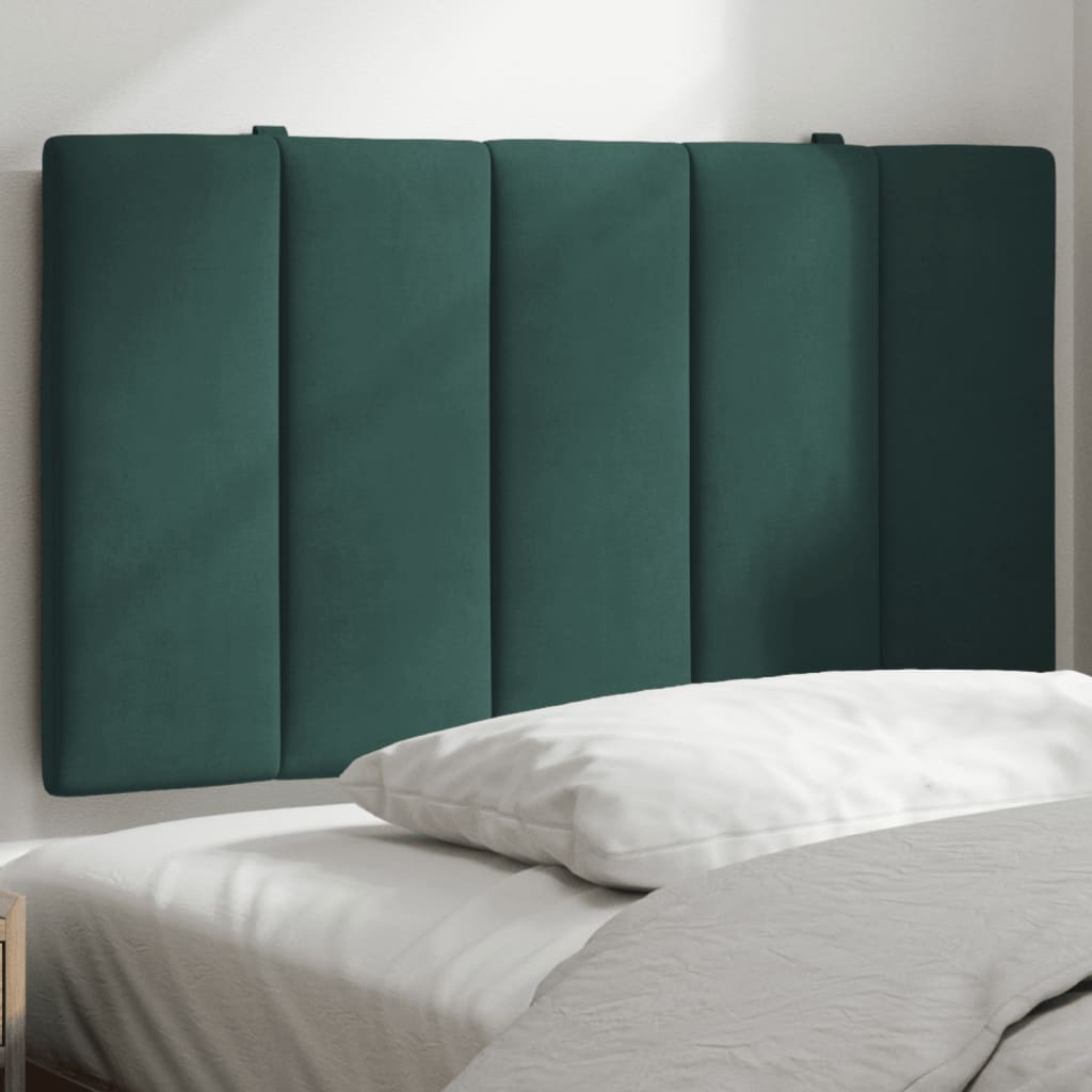 Coussin de tête de lit vert foncé 90 cm velours - XIOS