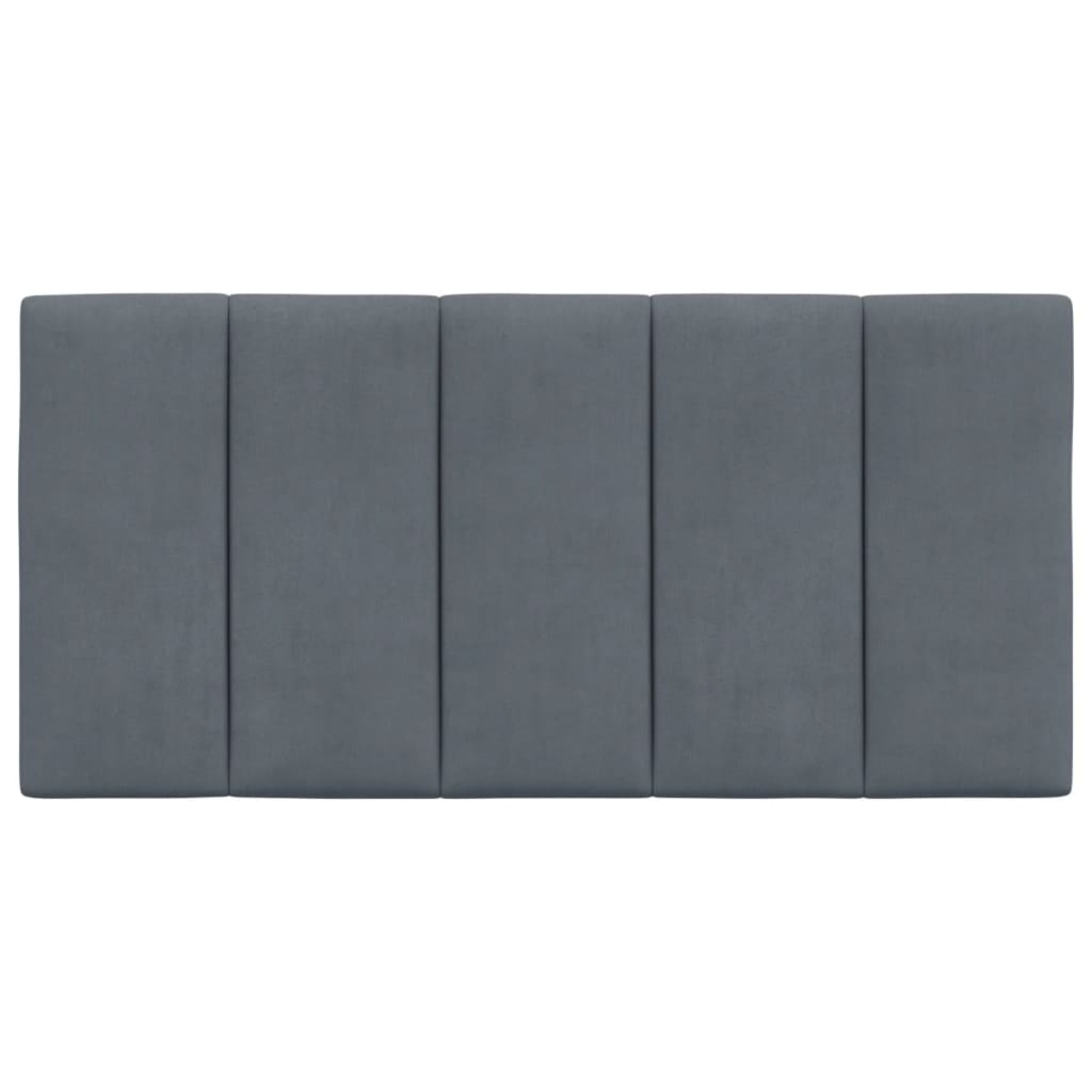 Coussin de tête de lit gris foncé 100 cm velours - XIOS